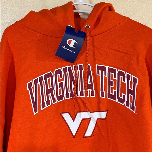 GORGEOUS Virginia Tech Hoodie with White VT Logo, NWT Retail $58 - Picture 2 of 5